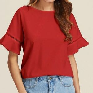 SHEIN trumpet sleeve top small